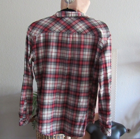 MNG Button Down Plaid Shirt - Picture 2 of 6